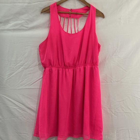 (2) No Boundaries Hot Pink & Blue Sleeveless Maxi Dresses - Picture 2 of 7
